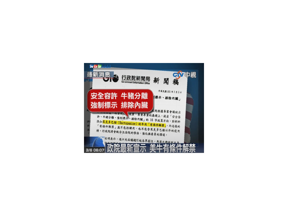 政院版本只修強制標示　「零檢出」不入法