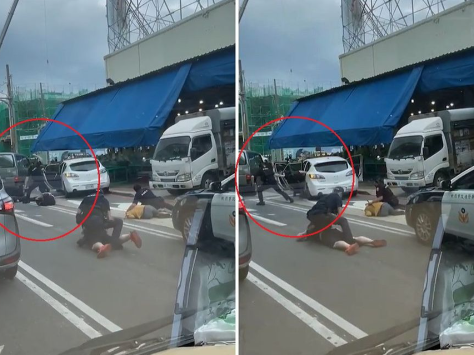 看保安大隊抓屁孩！拖下車警棍棒打 上萬網友：年度最佳影片