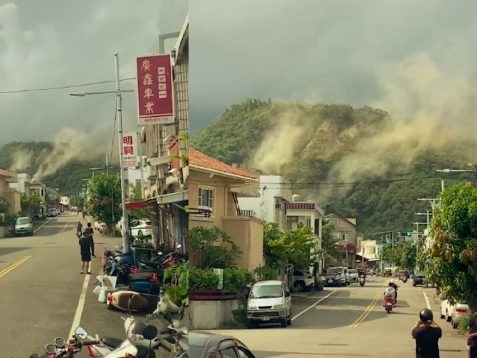 花蓮走山畫面曝！多輛車被困　